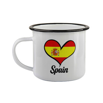 Spain flag, Κούπα εμαγιέ με μαύρο χείλος 360ml
