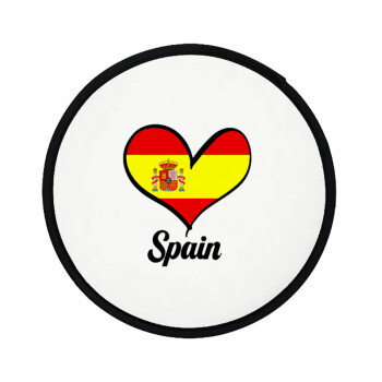 Spain flag, Βεντάλια υφασμάτινη αναδιπλούμενη με θήκη (20cm)