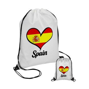Spain flag, Τσάντα πουγκί με μαύρα κορδόνια 45χ35cm (1 τεμάχιο)