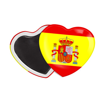 Spain flag, Μαγνητάκι καρδιά (57x52mm)