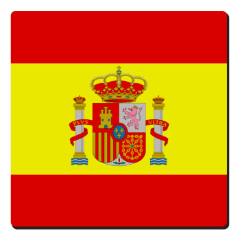 Spain flag, Τετράγωνο μαγνητάκι ξύλινο 6x6cm