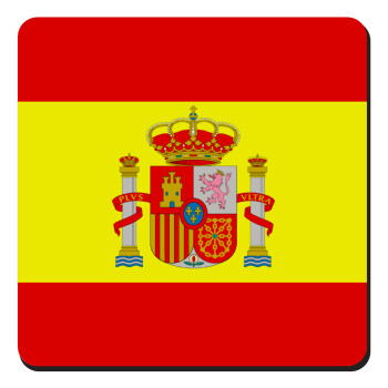 Spain flag, Τετράγωνο μαγνητάκι ξύλινο 9x9cm