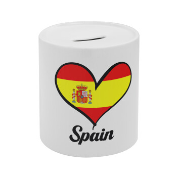 Spain flag, Κουμπαράς πορσελάνης με τάπα