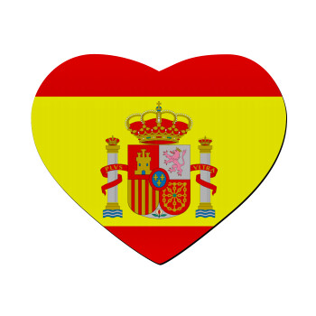 Spain flag, Mousepad heart 23x20cm