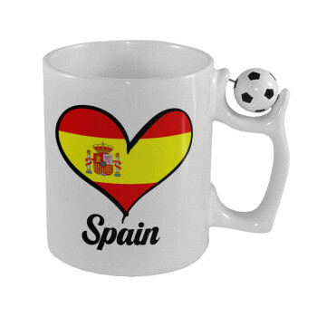 Spain flag, Κούπα με μπάλα ποδασφαίρου , 330ml