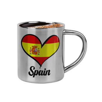 Spain flag, Κουπάκι μεταλλικό διπλού τοιχώματος για espresso (220ml)