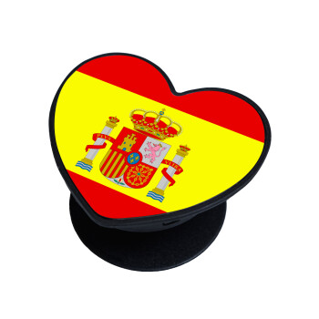 Spain flag, Phone Holders Stand  καρδιά Μαύρο Βάση Στήριξης Κινητού στο Χέρι