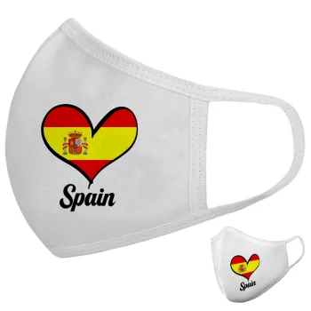 Spain flag, Μάσκα υφασμάτινη υψηλής άνεσης παιδική (Δώρο πλαστική θήκη)