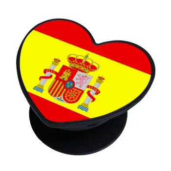 Spain flag, Phone Holders Stand  καρδιά Μαύρο Βάση Στήριξης Κινητού στο Χέρι