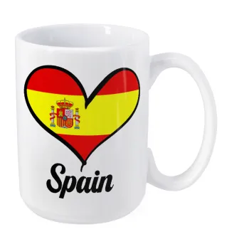 Spain flag, Κούπα Mega, κεραμική, 450ml