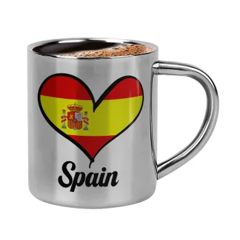 Spain flag, Κουπάκι μεταλλικό διπλού τοιχώματος για espresso (220ml)