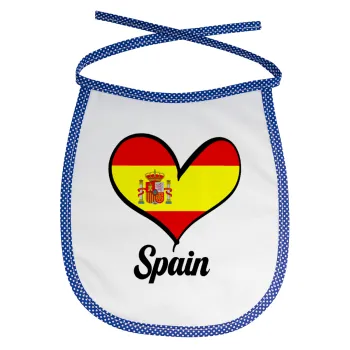 Spain flag, Σαλιάρα μωρού αλέκιαστη με κορδόνι Μπλε