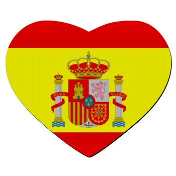 Spain flag, Mousepad καρδιά 23x20cm
