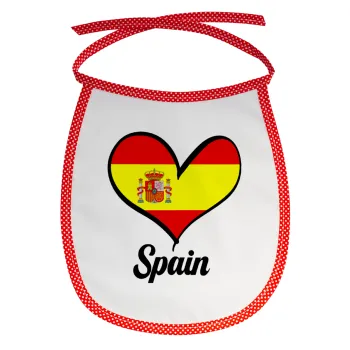 Spain flag, Σαλιάρα μωρού αλέκιαστη με κορδόνι Κόκκινη