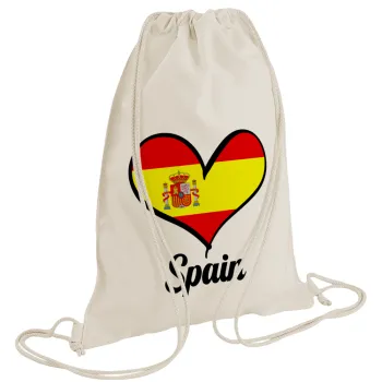 Spain flag, Backpack bag GYMBAG natural (28x40cm)