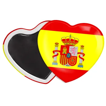Spain flag, Μαγνητάκι καρδιά (57x52mm)