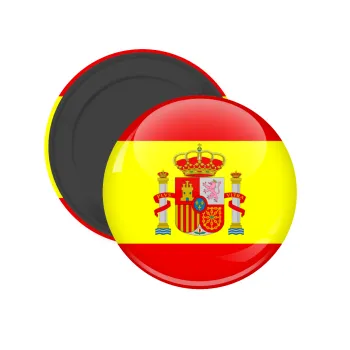 Spain flag, Μαγνητάκι ψυγείου στρογγυλό διάστασης 5cm