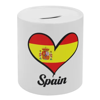 Spain flag, Κουμπαράς πορσελάνης με τάπα