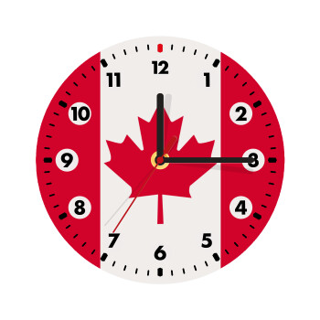 Canada flag, Ρολόι τοίχου ξύλινο (20cm)