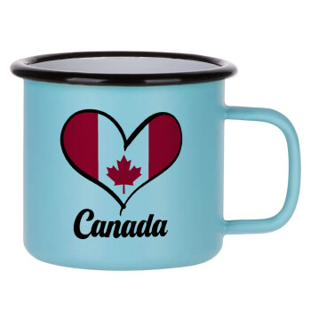 Canada flag, Κούπα Μεταλλική εμαγιέ ΜΑΤ σιέλ 360ml