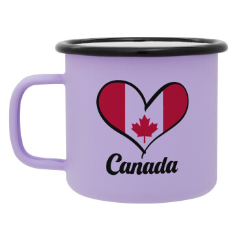 Canada flag, Κούπα Μεταλλική εμαγιέ ΜΑΤ Light Pastel Purple 360ml