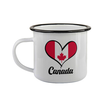 Canada flag, Κούπα εμαγιέ με μαύρο χείλος 360ml
