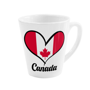 Canada flag, Κούπα Latte Λευκή, κεραμική, 300ml
