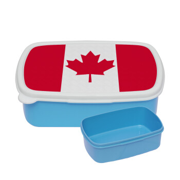 Canada flag, ΜΠΛΕ παιδικό δοχείο φαγητού (lunchbox) πλαστικό (BPA-FREE) Lunch Βox M18 x Π13 x Υ6cm