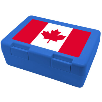 Canada flag, Children's cookie container BLUE 185x128x65mm (BPA free plastic)