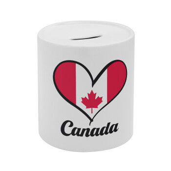 Canada flag, Κουμπαράς πορσελάνης με τάπα