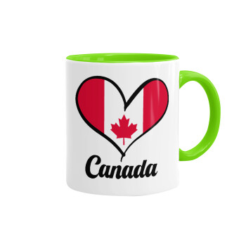 Canada flag, Κούπα χρωματιστή βεραμάν, κεραμική, 330ml