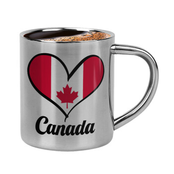 Canada flag, Κουπάκι μεταλλικό διπλού τοιχώματος για espresso (220ml)