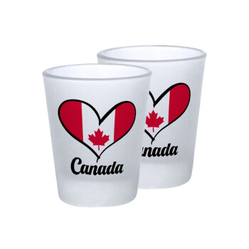 Canada flag, Σφηνοπότηρα γυάλινα 45ml του πάγου (2 τεμάχια)