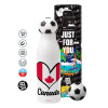 Soccer Metal mug thermos, double wall, 550ml
