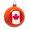 Orange Christmas tree ornament bauble 8cm