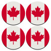 SET of 4 round wooden coasters (9cm)