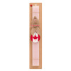 Easter Set, wooden keychain & scented flat Easter candle (30cm) (PINK)