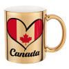 Mug ceramic, gold mirror, 330ml