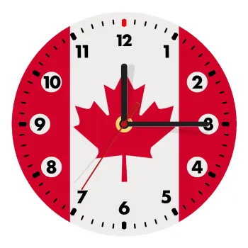 Canada flag, Ρολόι τοίχου ξύλινο (20cm)