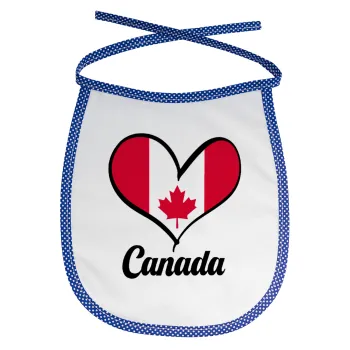 Canada flag, Σαλιάρα μωρού αλέκιαστη με κορδόνι Μπλε