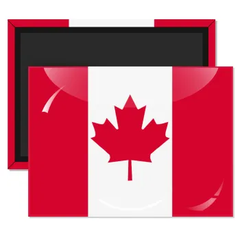 Canada flag, Ορθογώνιο μαγνητάκι ψυγείου διάστασης 9x6cm