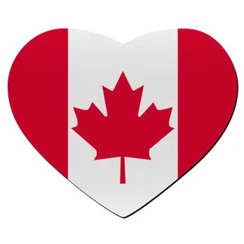 Canada flag, Mousepad καρδιά 23x20cm