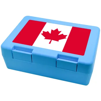 Canada flag, Παιδικό δοχείο κολατσιού ΓΑΛΑΖΙΟ 185x128x65mm (BPA free πλαστικό)