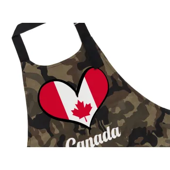 Canada flag, Ποδιά Σεφ με τσέπες, Βαμβακερή, Camouflage (ΕΝΗΛΙΚΩΝ, 100% COTTON)