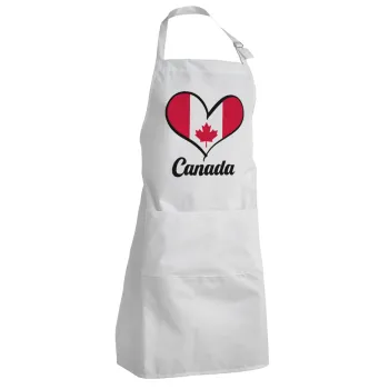 Canada flag, Adult Chef Apron (with sliders and 2 pockets)