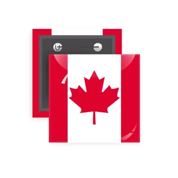 Canada flag, Κονκάρδα παραμάνα τετράγωνη 5x5cm