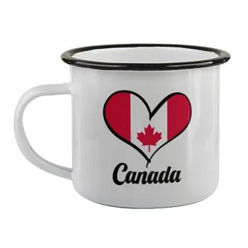 Canada flag, Κούπα εμαγιέ με μαύρο χείλος 360ml