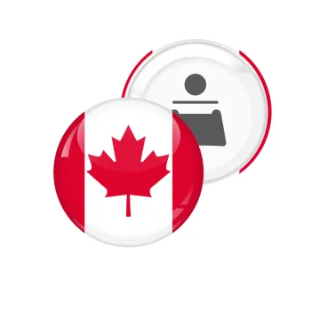 Canada flag, Μαγνητάκι και ανοιχτήρι μπύρας στρογγυλό διάστασης 5,9cm