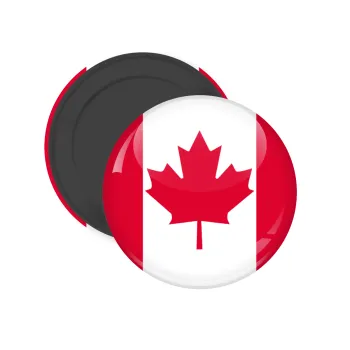 Canada flag, Μαγνητάκι ψυγείου στρογγυλό διάστασης 5cm