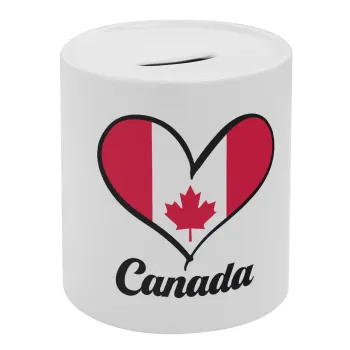 Canada flag, Κουμπαράς πορσελάνης με τάπα